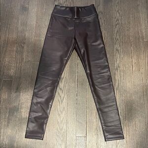 Sleek Black Faux Leather Leggings